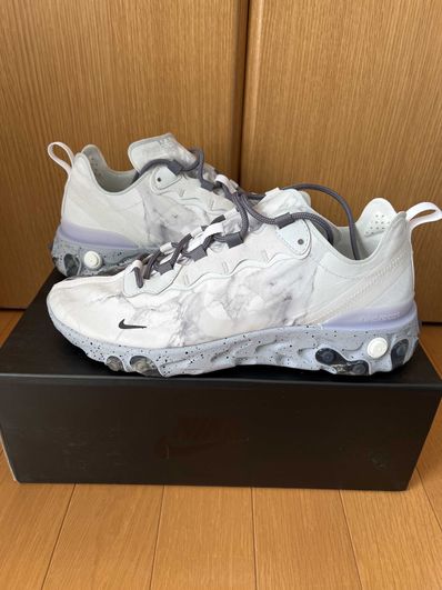 KENDRICK LAMAR×NIKE REACT ELEMENT 55 "PURE PLATINUM/CLEAR-WOLF GREY-BLACK"