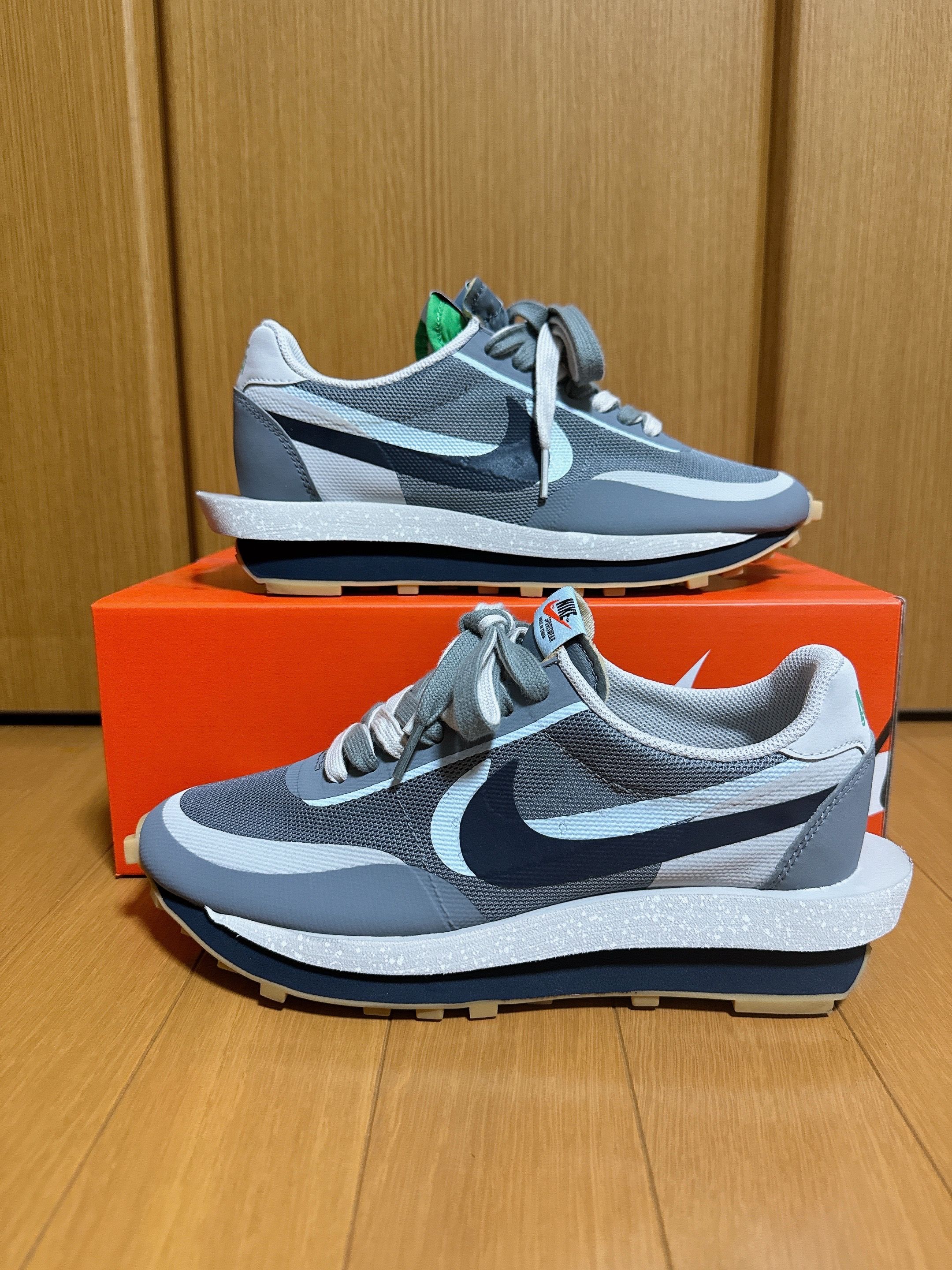 CLOT × Sacai × Nike LD Waffle "Grey Obsidian/Cool Grey"