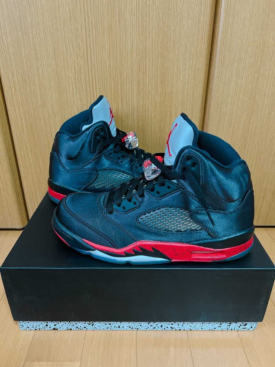 Air Jordan 5 Satin "Bred"