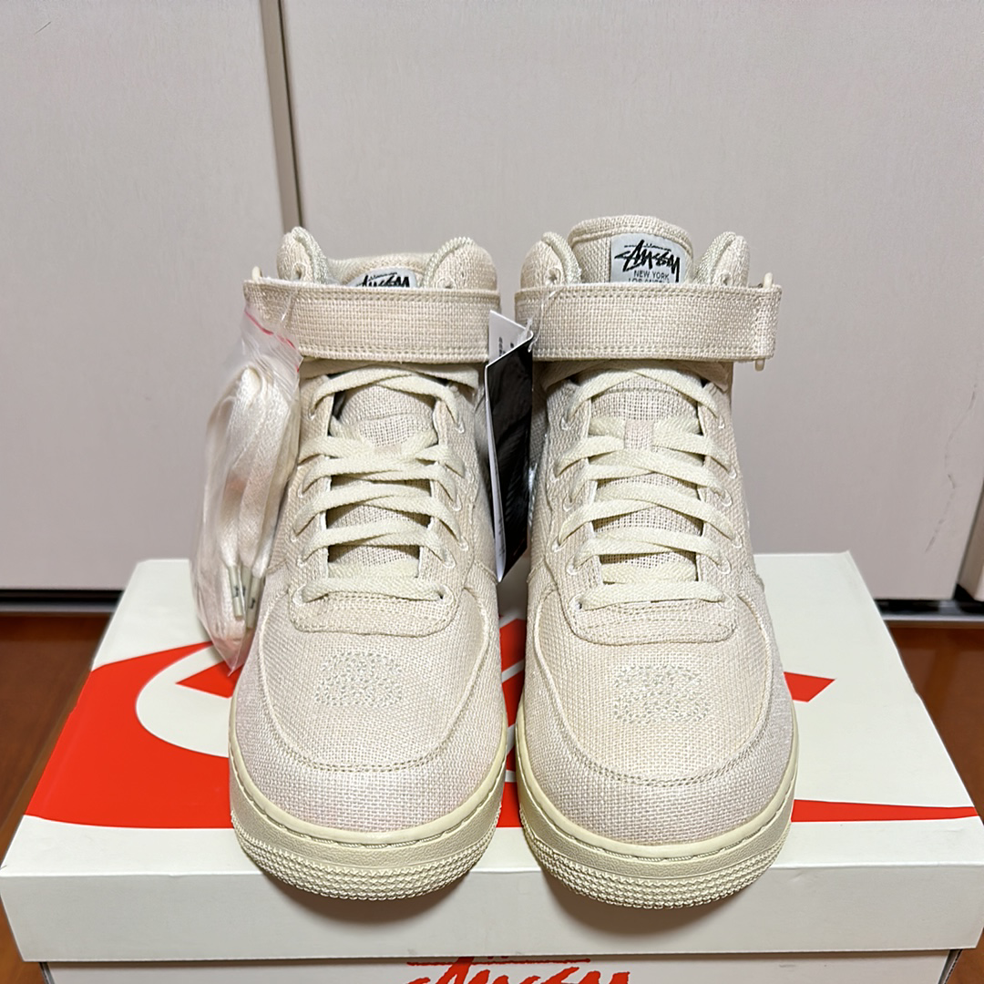 Stussy × Nike Air Force 1 Mid "Fossil Stone"