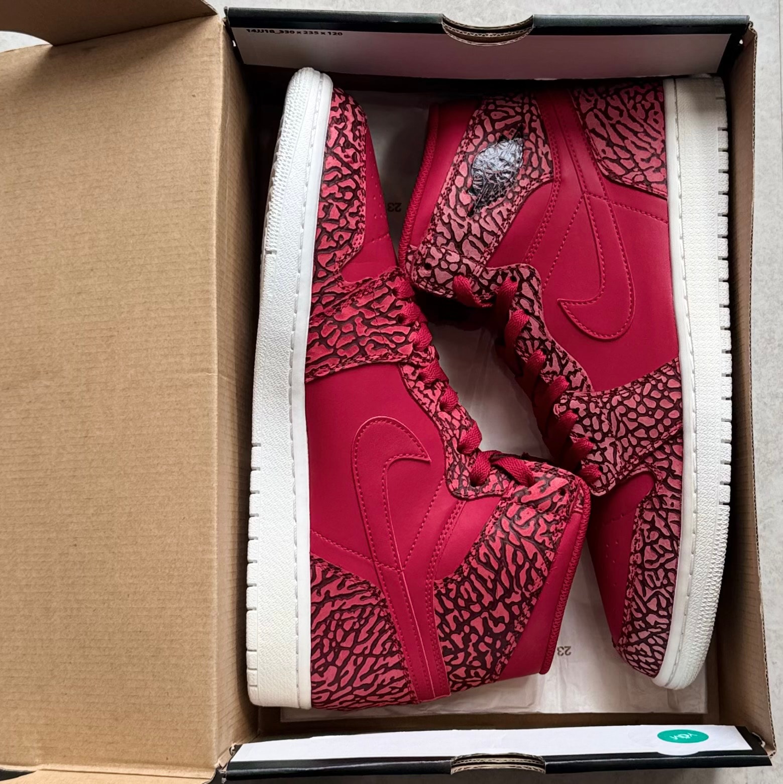 Nike Air Jordan 1 Retro High "Red Elephant Print/Safari"