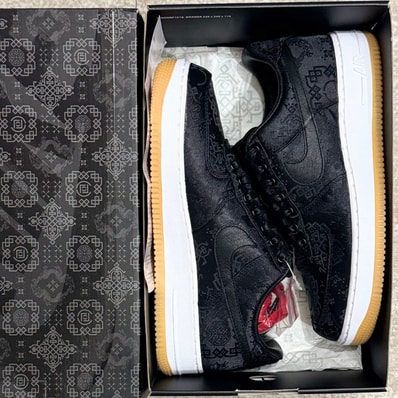 fragment design × CLOT × Nike Air Force 1 Low "Black"