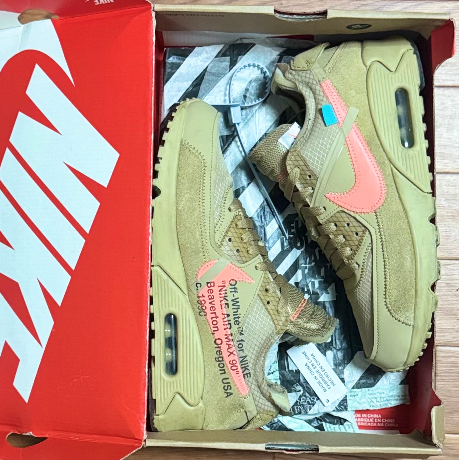 Off-White × Nike Air Max 90 "Desert Ore"
