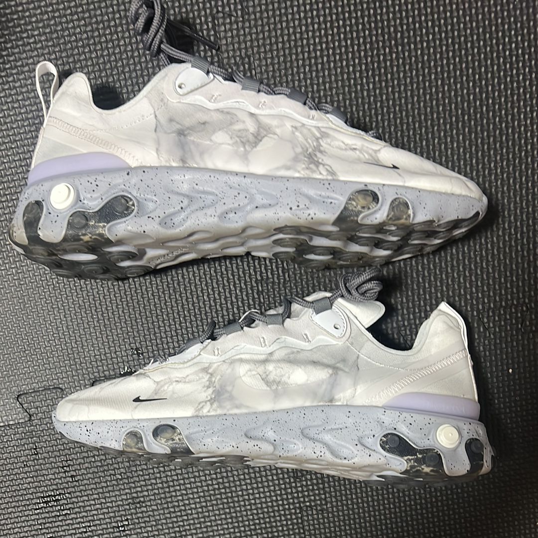 KENDRICK LAMAR×NIKE REACT ELEMENT 55 "PURE PLATINUM/CLEAR-WOLF GREY-BLACK"