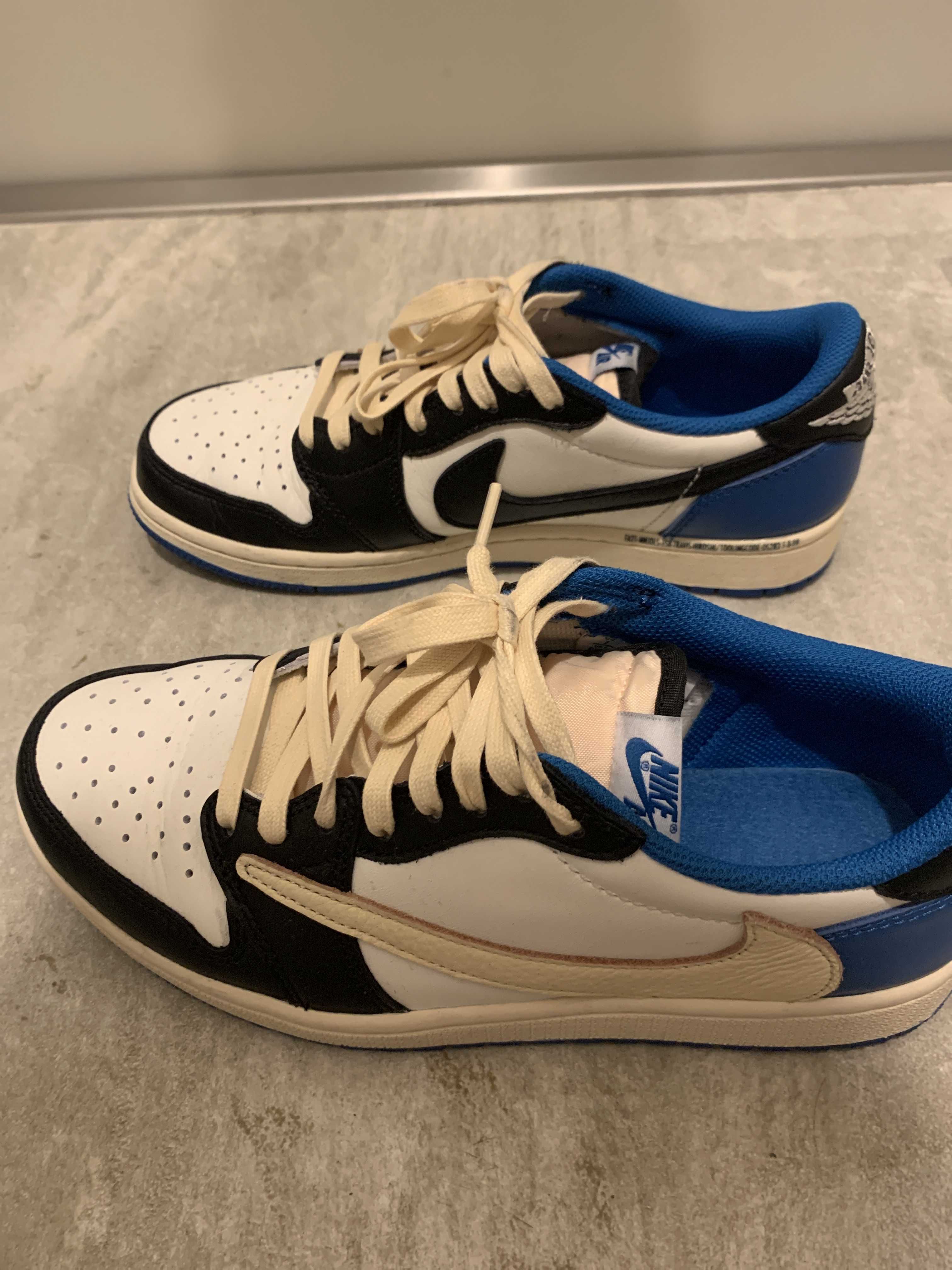Travis Scott × fragment design × Nike Air Jordan 1 Low OG SP "Military Blue"