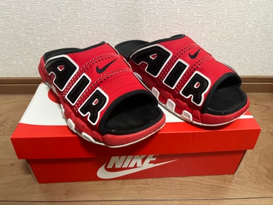Nike Air More Uptempo Slide "University Red/Black" (FJ6035-600/FJ6036-600)