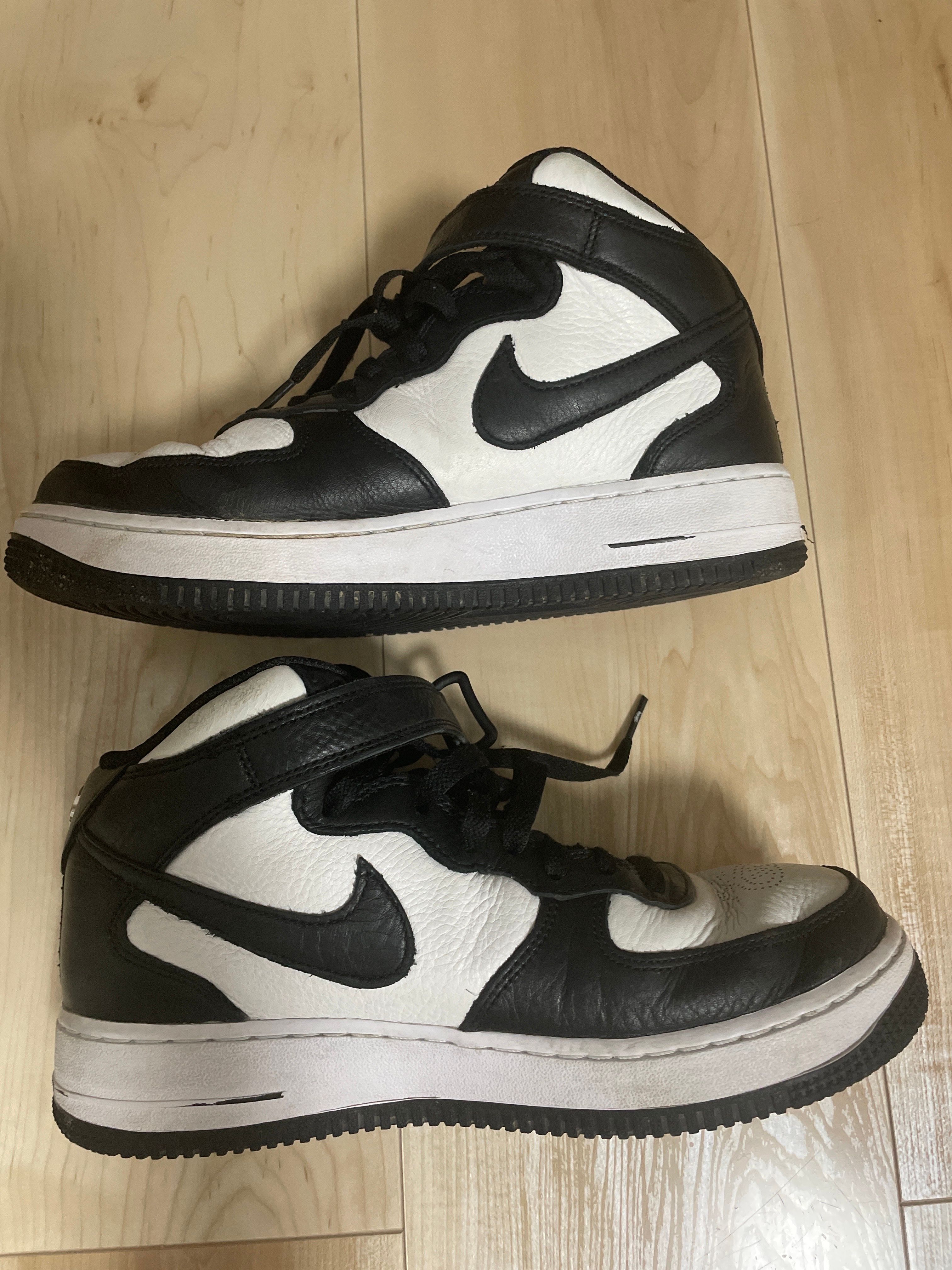 Stussy × Nike Air Force 1 Mid "Black and Light Bone"