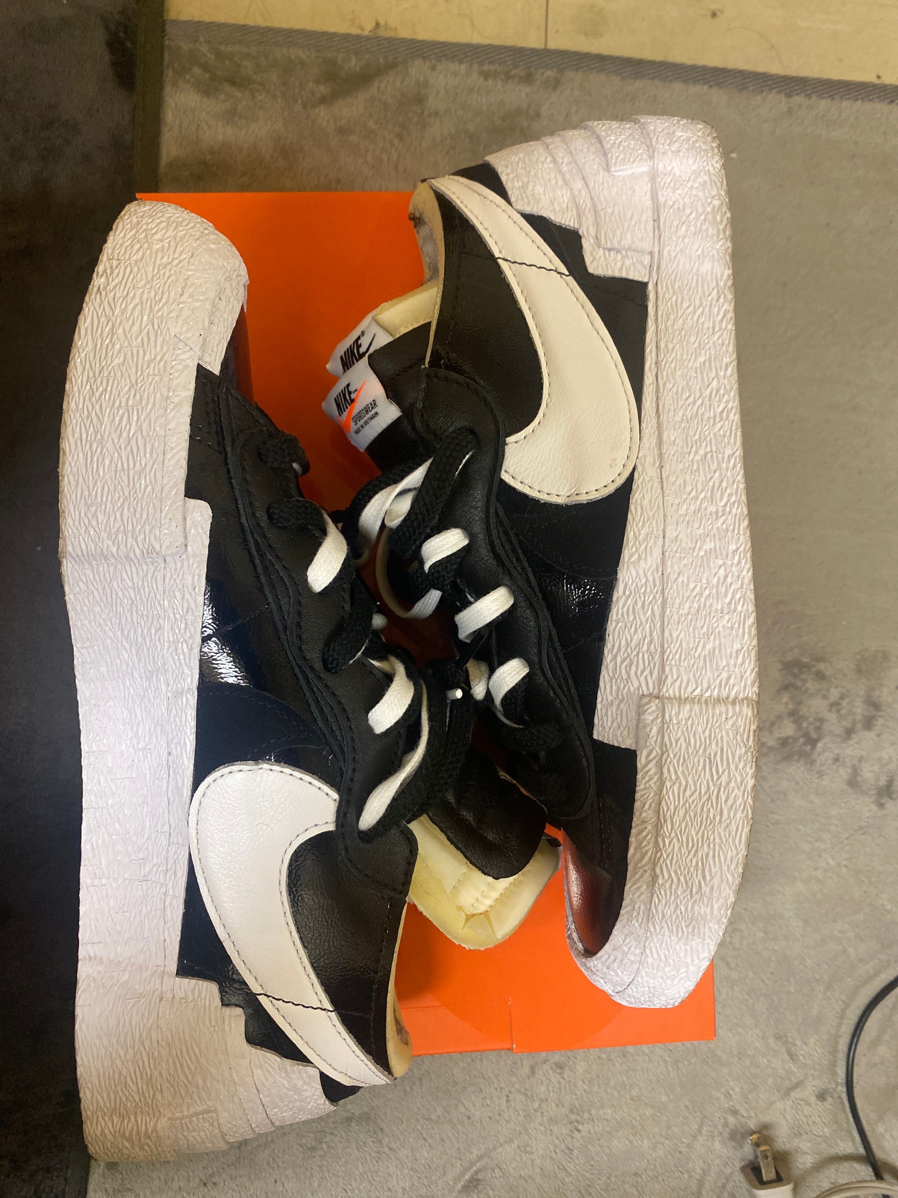 sacai × Nike Blazer Low "Black Patent Leather"