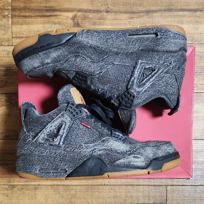 Nike × Levi's Air Jordan 4 "Black Denim" (Tag: ®)