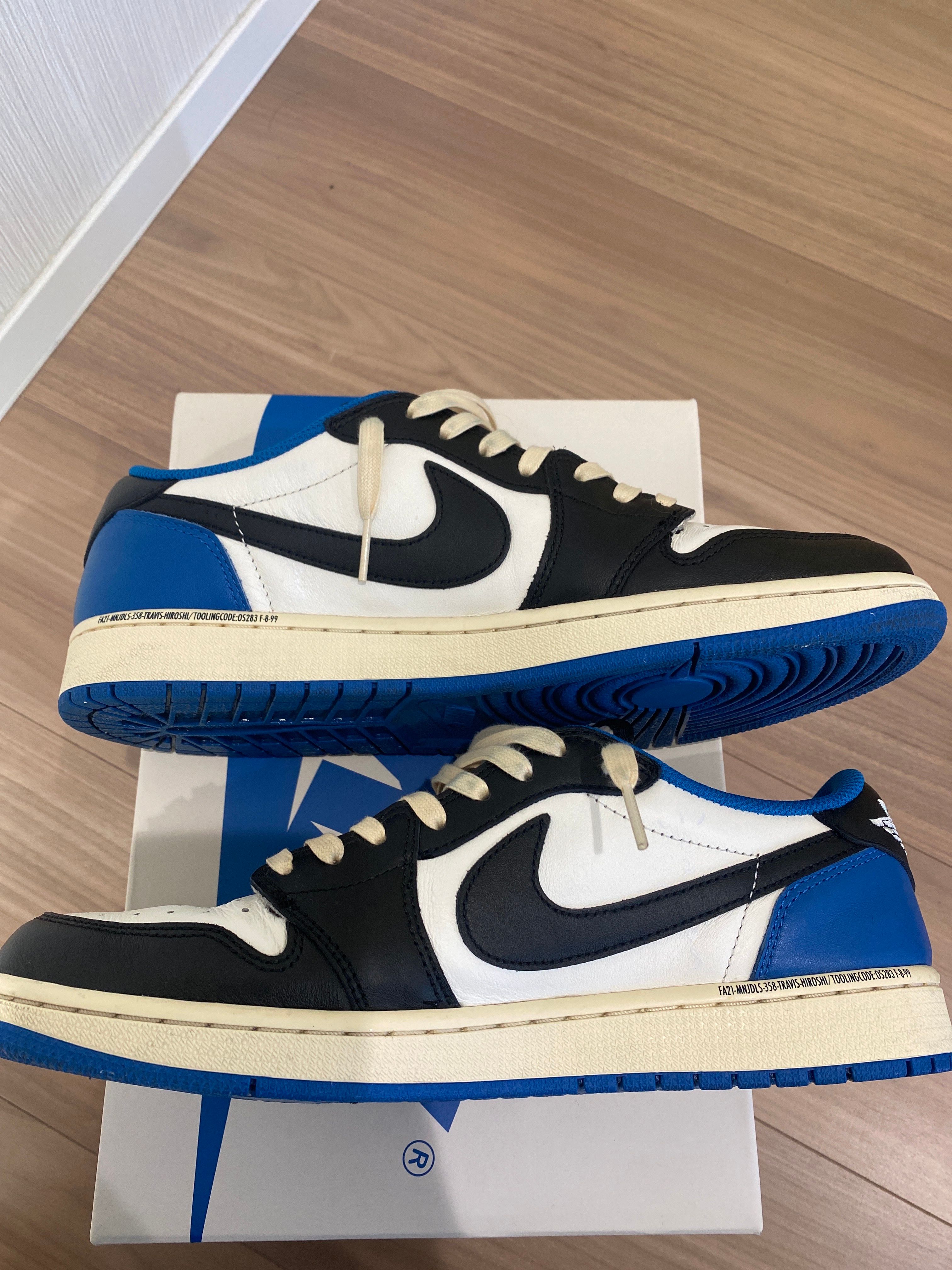 Travis Scott × fragment design × Nike Air Jordan 1 Low OG SP "Military Blue"