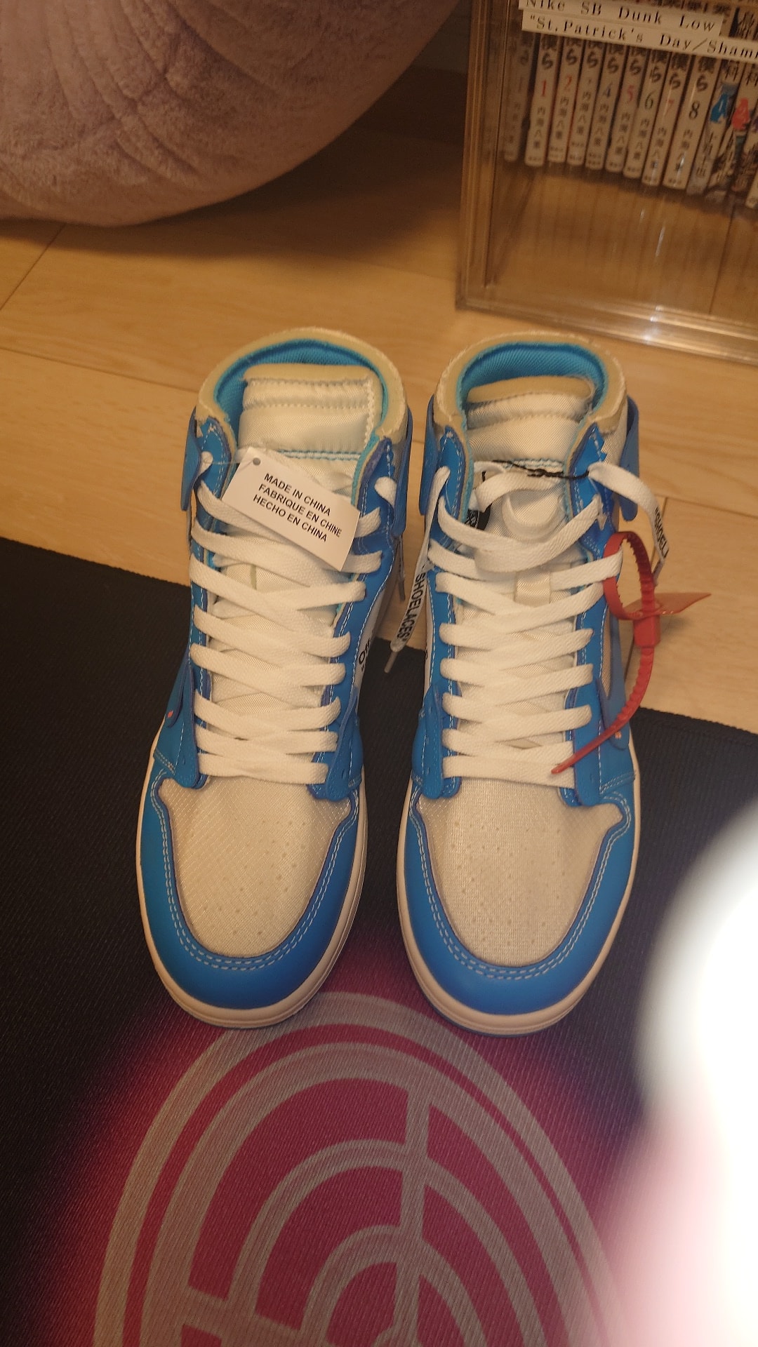 Off-White × Nike Air Jordan 1 High UNC "White/Dark Powder Blue"