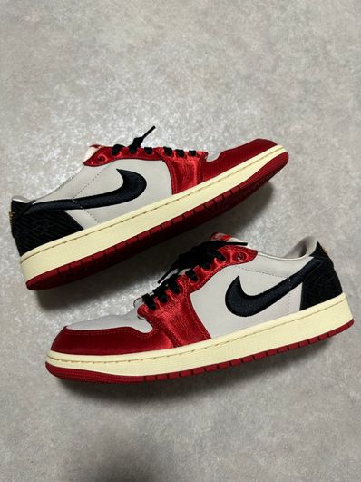 Trophy Room × Nike Air Jordan 1 Low OG "Sail and Varsity Red"