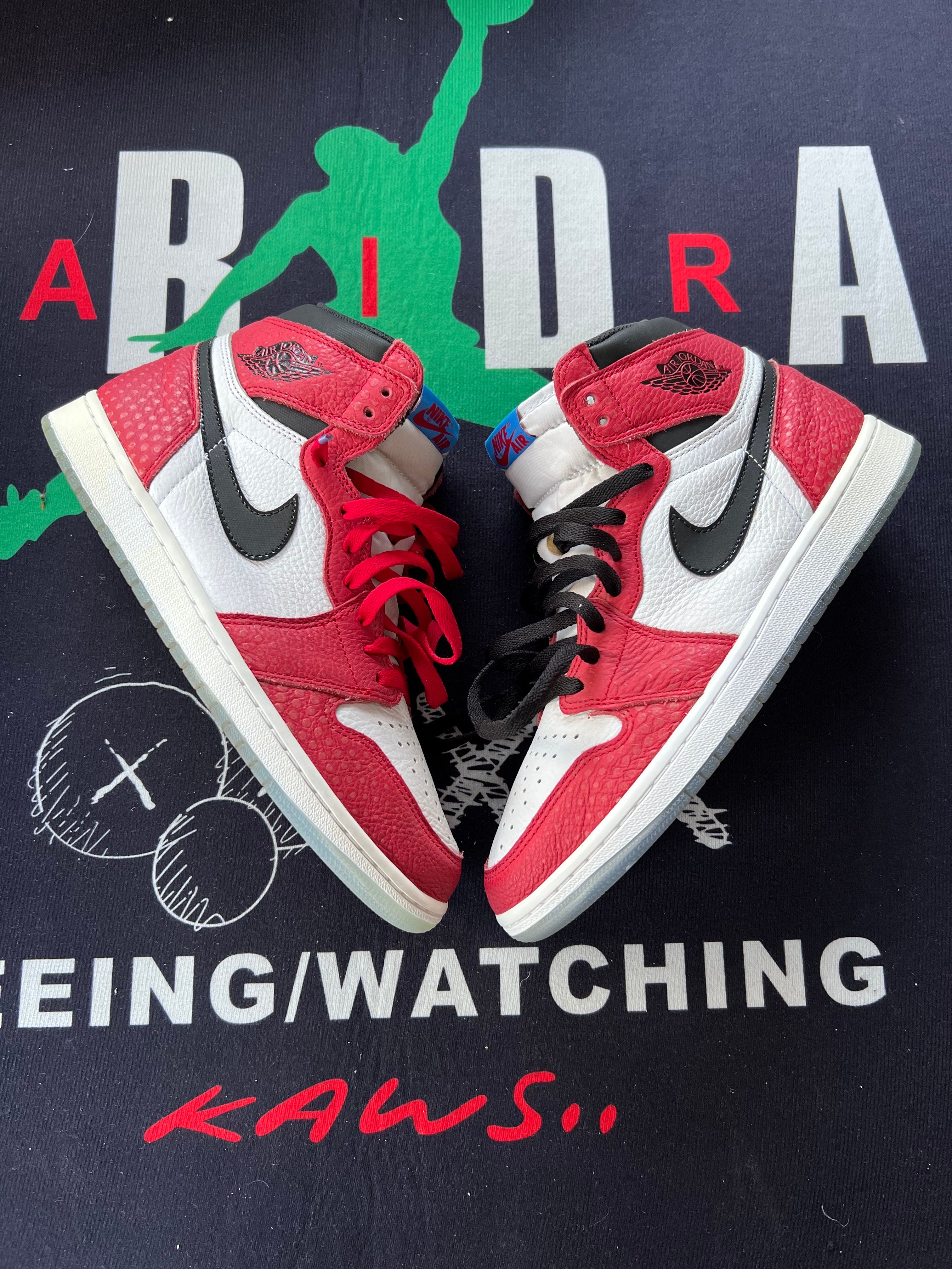Spiderman × Nike Air Jordan 1 Origin Story "Gym Red/White/Photo Blue/Black"