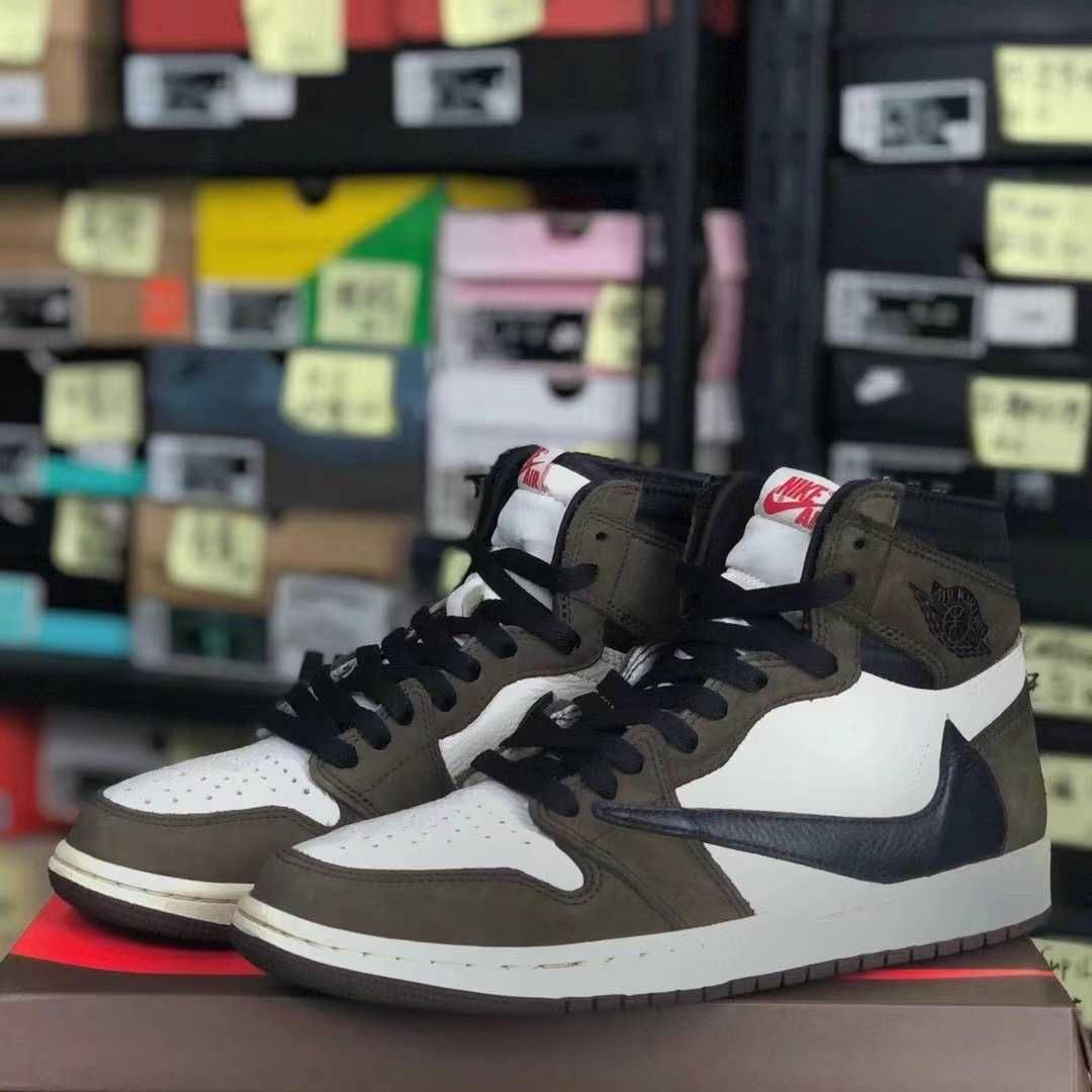 Travis Scott × Nike Air Jordan 1 Retro High OG TS SP "Sail/Dark Mocha"
