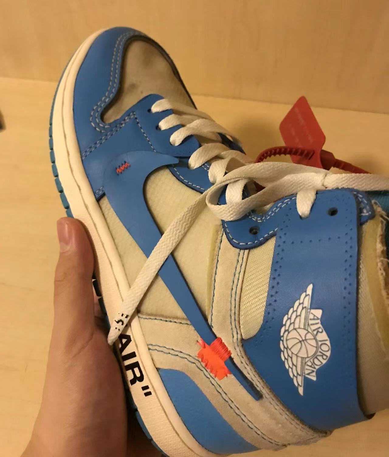 Off-White × Nike Air Jordan 1 High UNC "White/Dark Powder Blue"