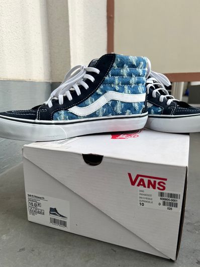 Supreme × Vans Sk8-Hi Hole Punch Denim "Blue"