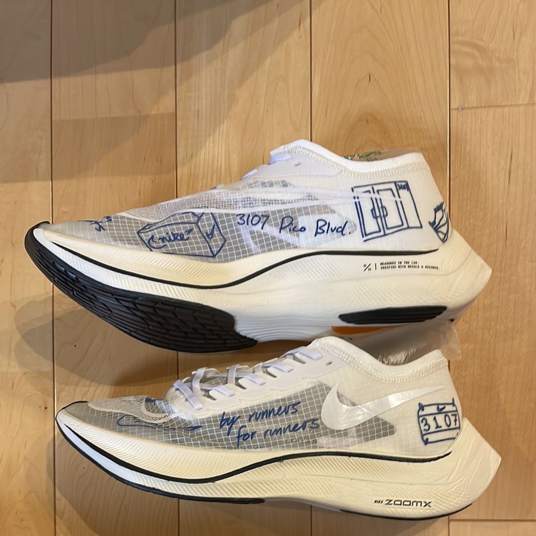 Nike ZoomX VaporFly Next% "Blue Ribbon Sports White"