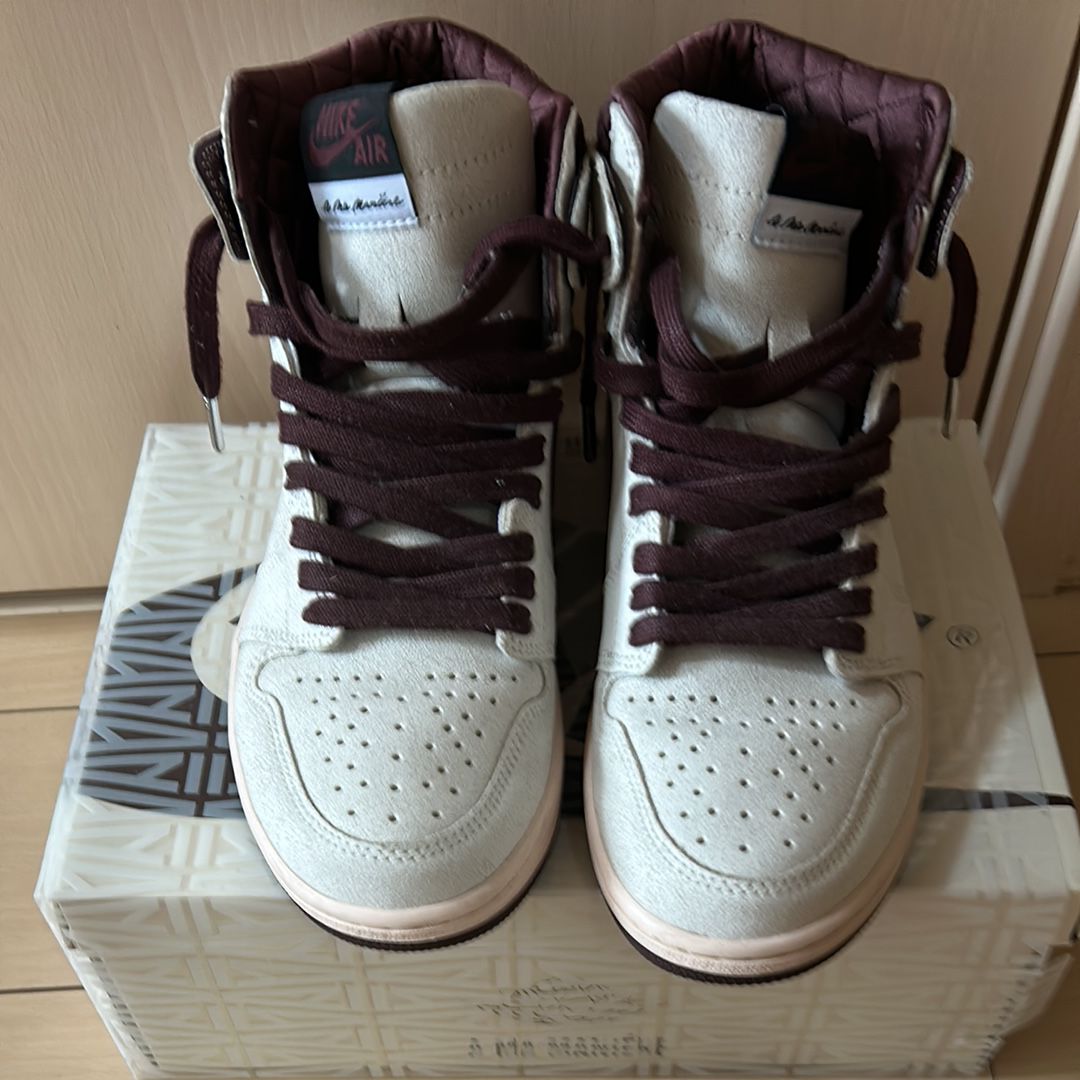 A Ma Maniere × Nike Air Jordan 1 Retro High OG "Sail and Burgundy"