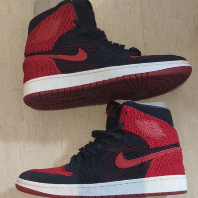 Flyknit jordan 1 sales bred
