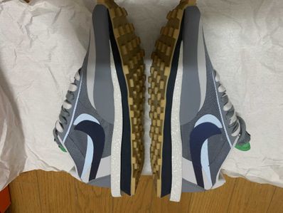 CLOT × Sacai × Nike LD Waffle "Grey Obsidian/Cool Grey"