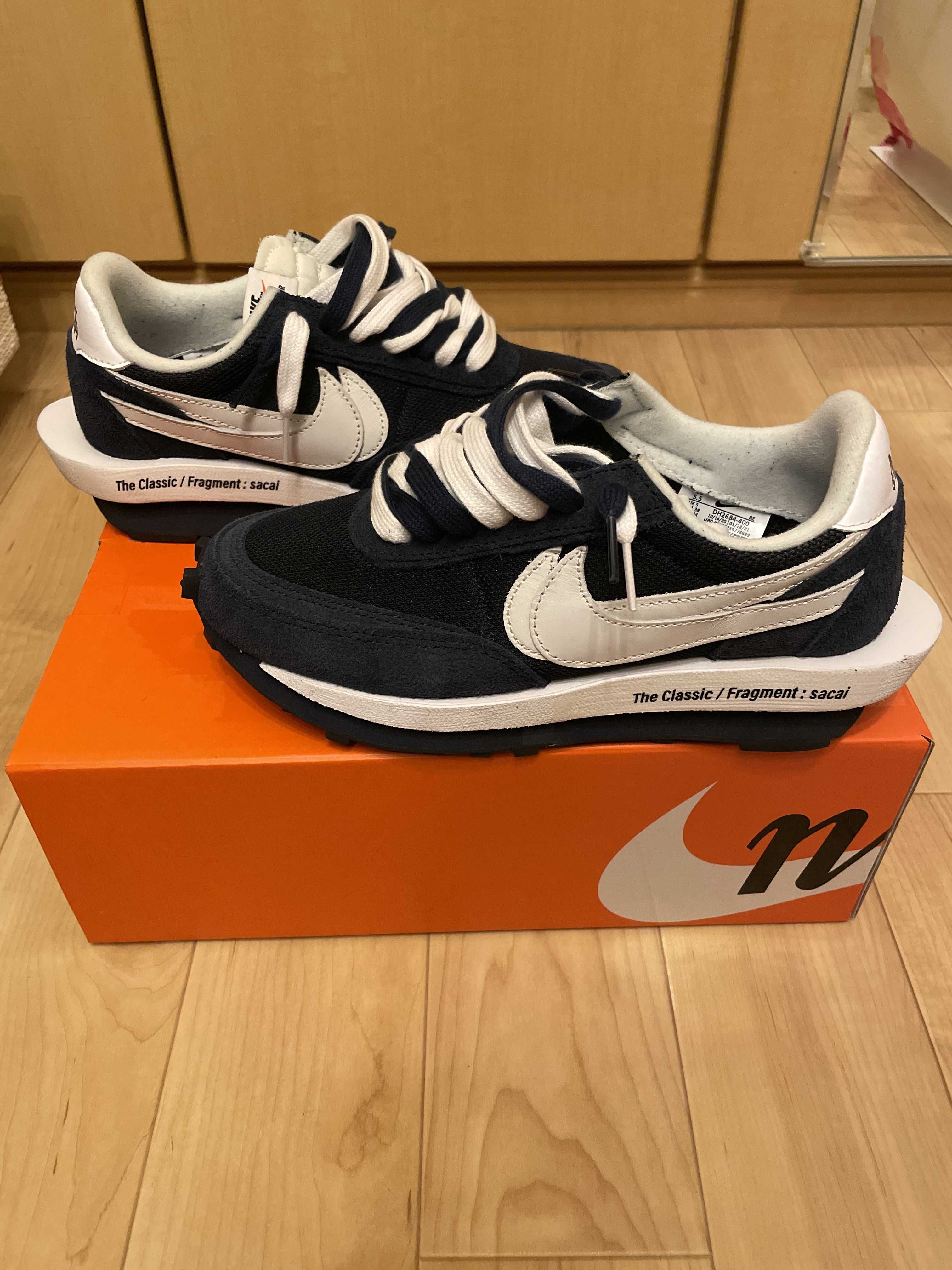 Fragment × sacai × Nike LD Waffle "Blackended Blue"