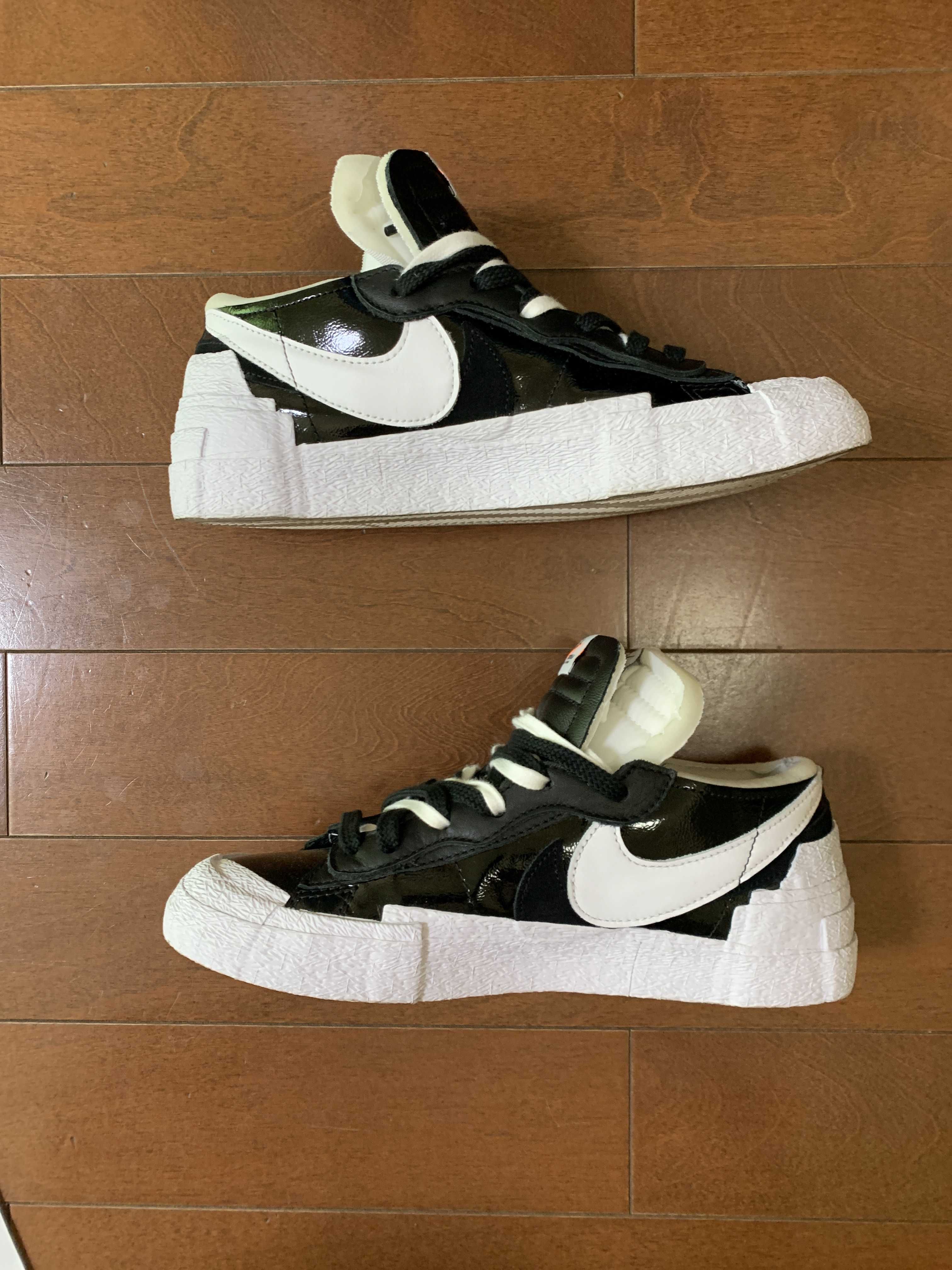 sacai × Nike Blazer Low "Black Patent Leather"
