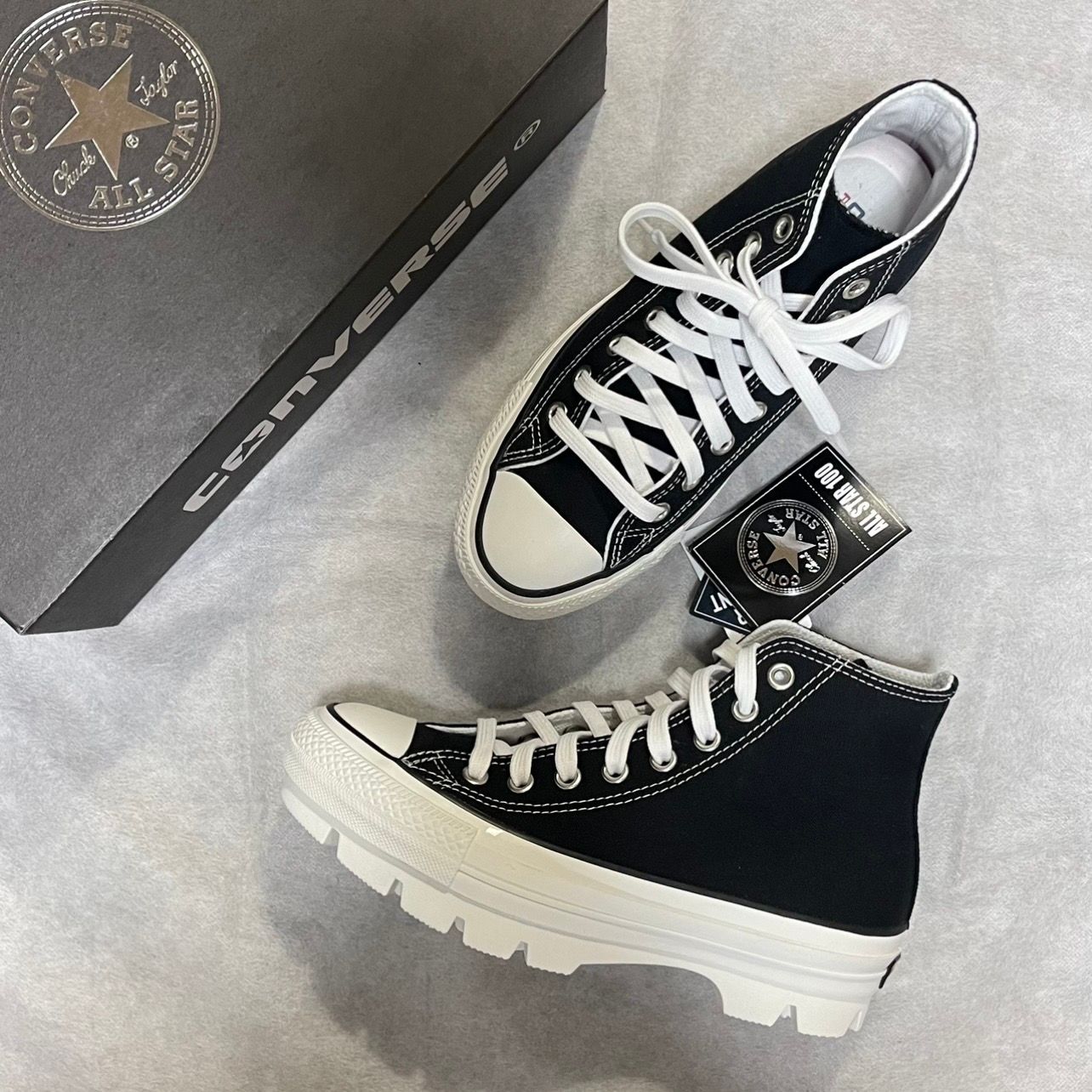 Converse All Star 100 Chunk HI "Black"