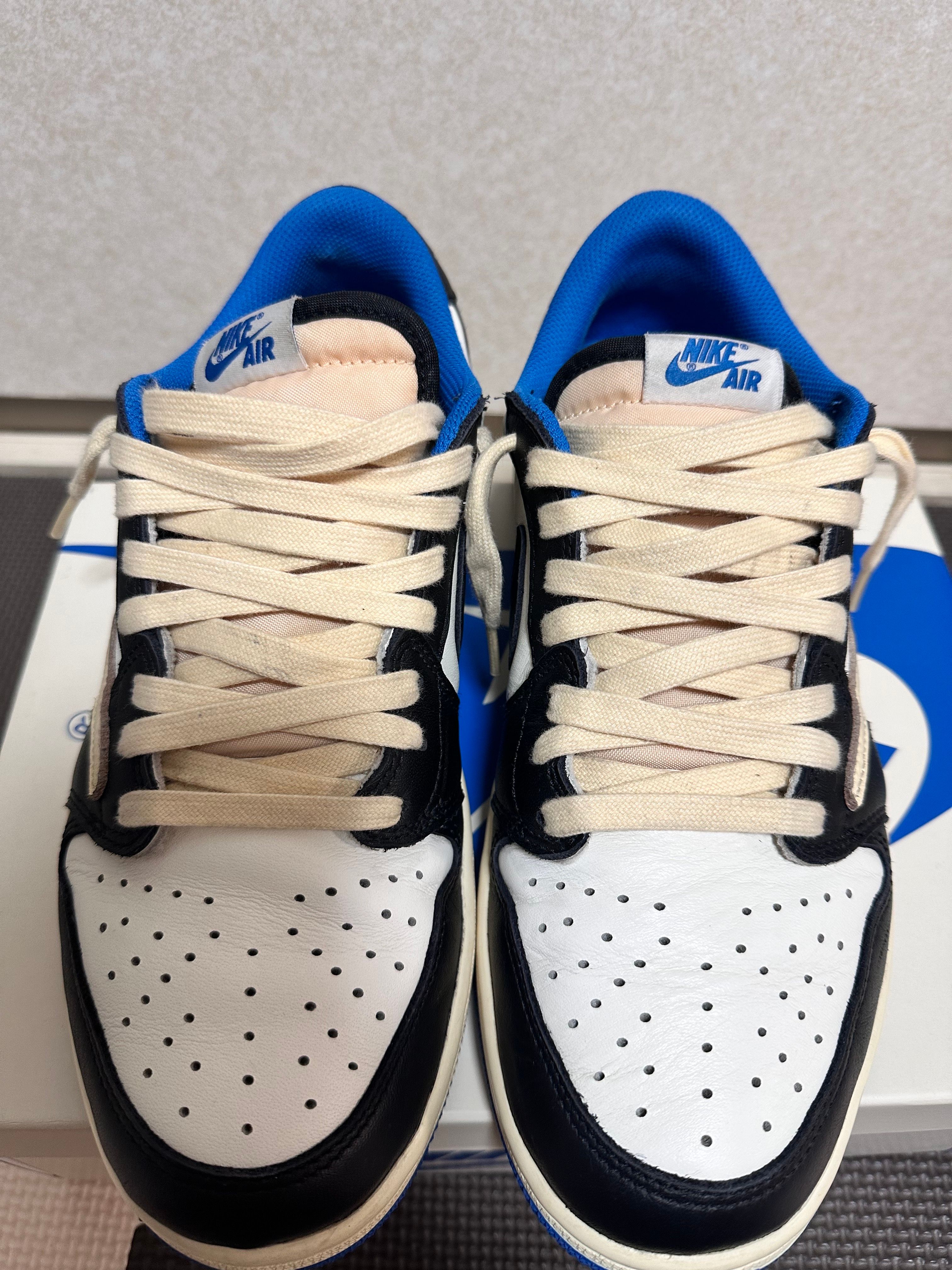 Travis Scott × fragment design × Nike Air Jordan 1 Low OG SP "Military Blue"