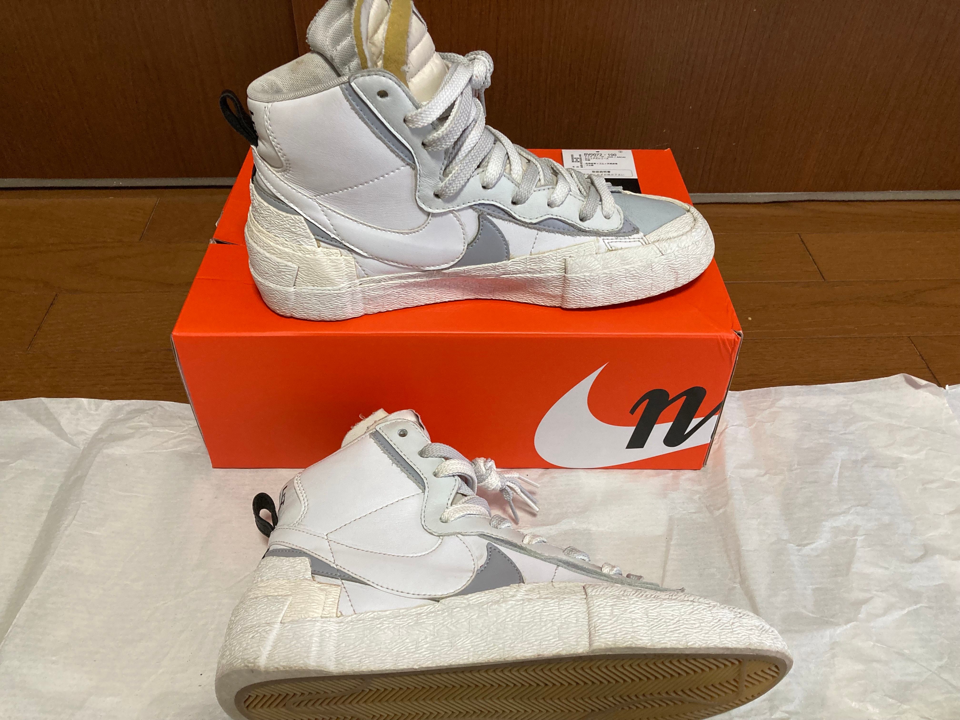sacai × NIKE BLAZER MID "WHITE/WOLF GREY"