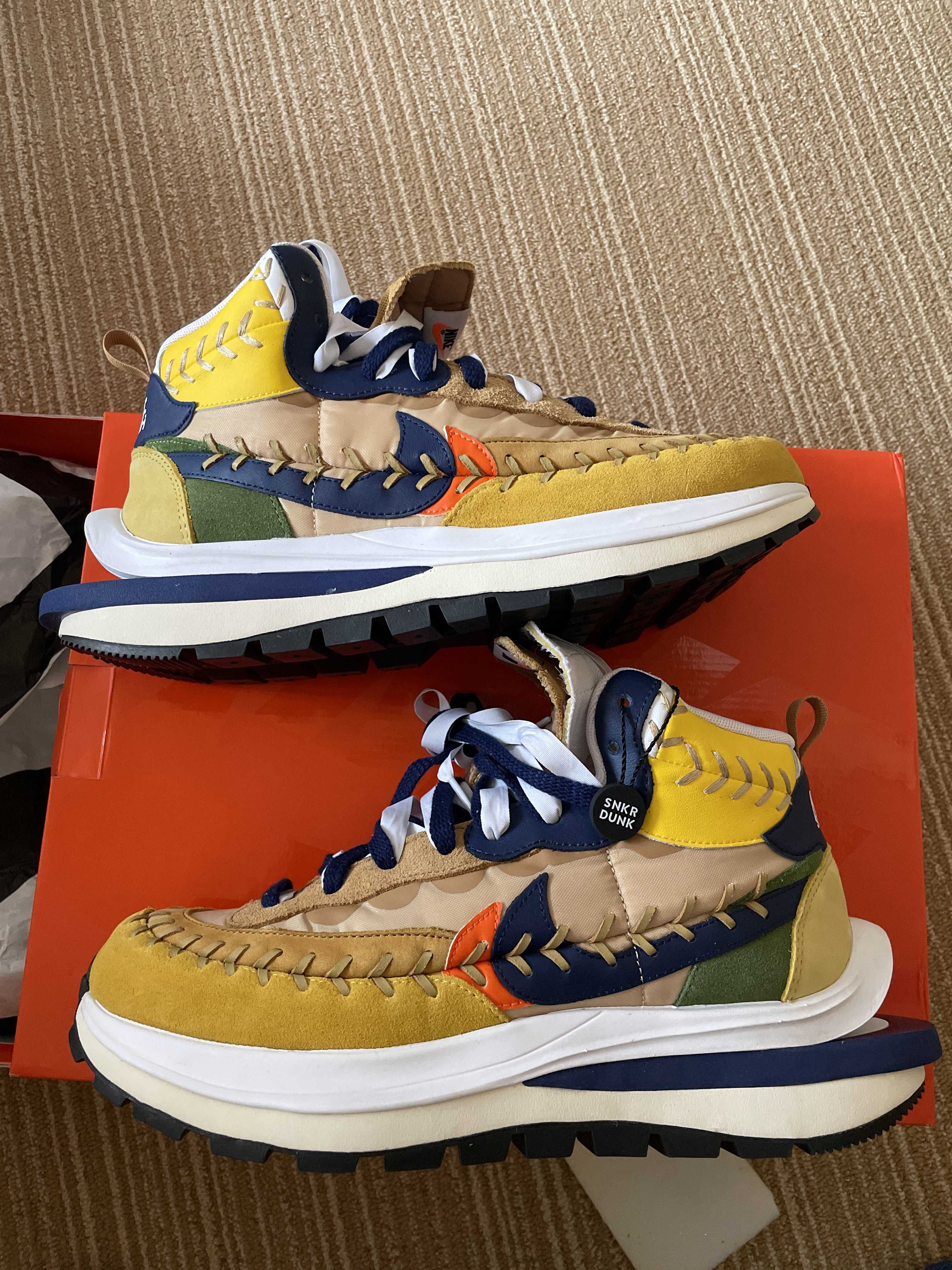 Jean-Paul Gaultier × sacai × Nike VaporWaffle "Sesame/Multi Color"