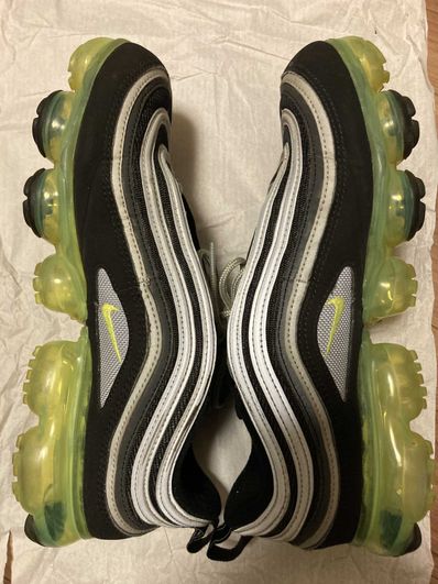 Nike Air Vapormax '97 "Black/Volt-Metallic Silver"