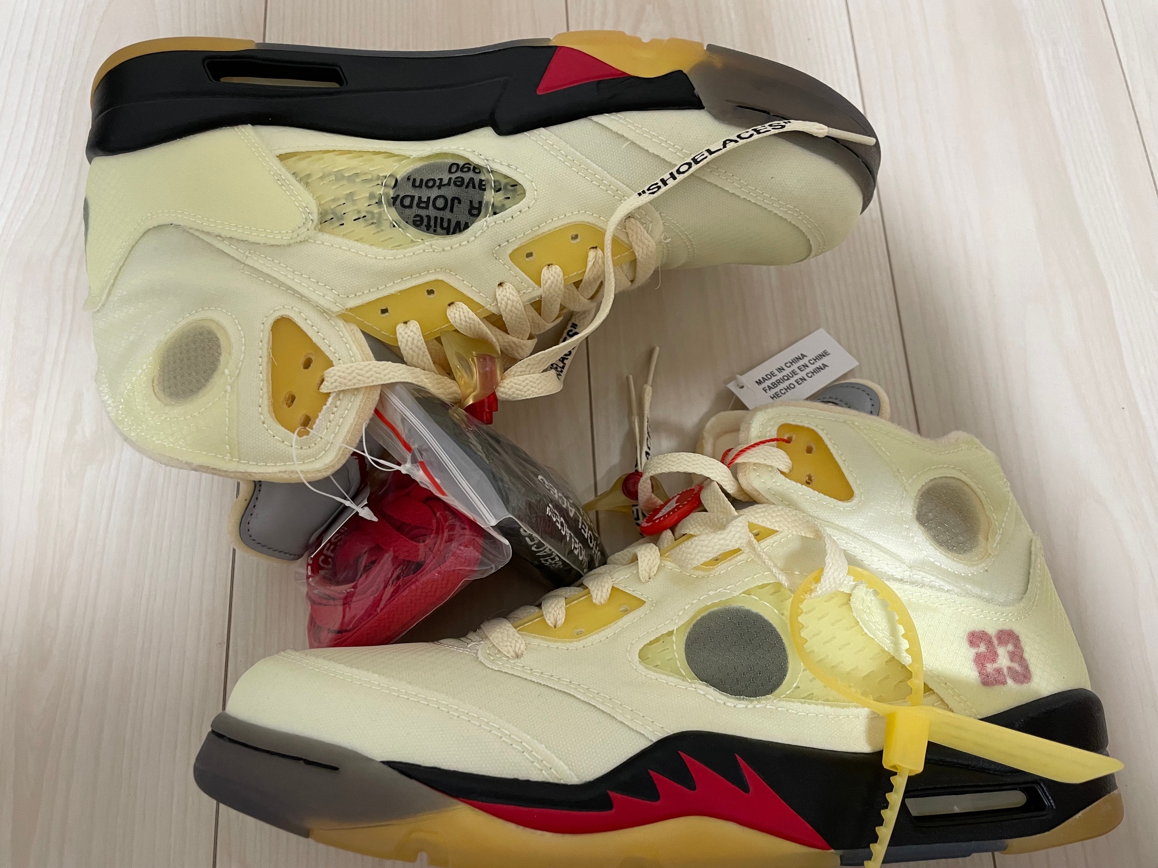 Off-White × Nike Air Jordan 5 "Sail"  