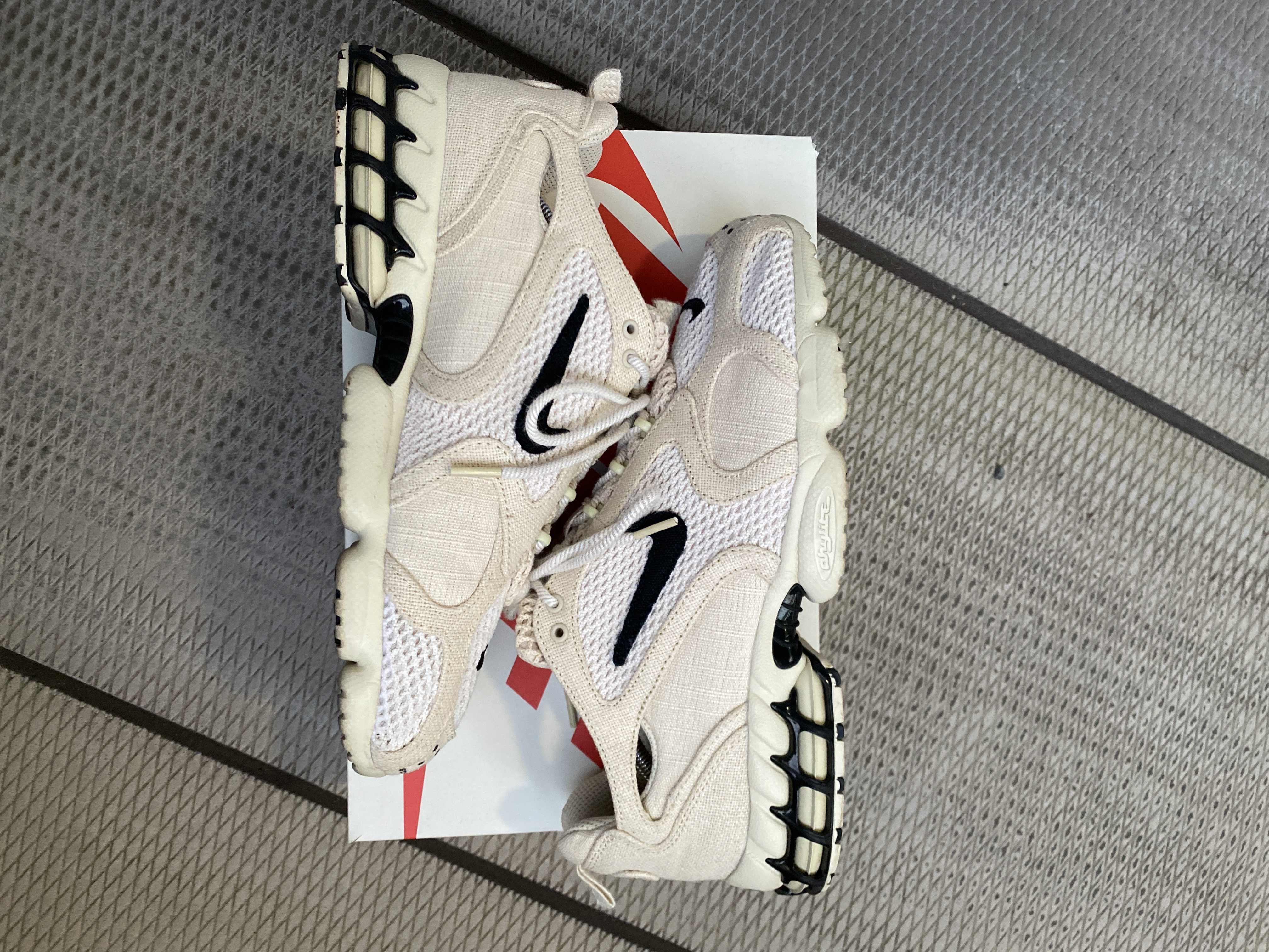 Stussy × Nike Air Zoom Spiridon CG 2 "Fossil/Black"