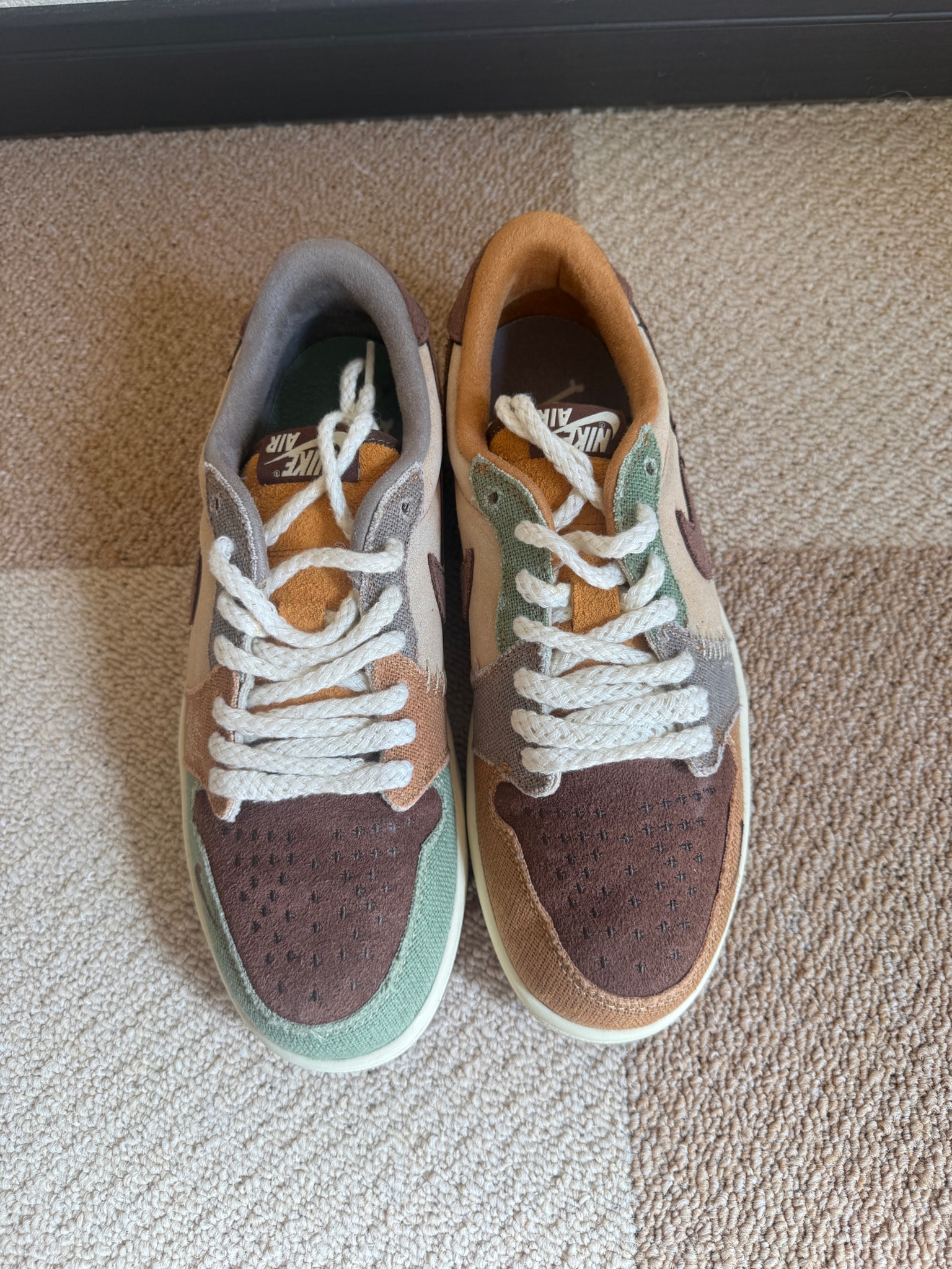 Zion Williamson × Nike Air Jordan 1 Low OG "Flax and Oil Green"