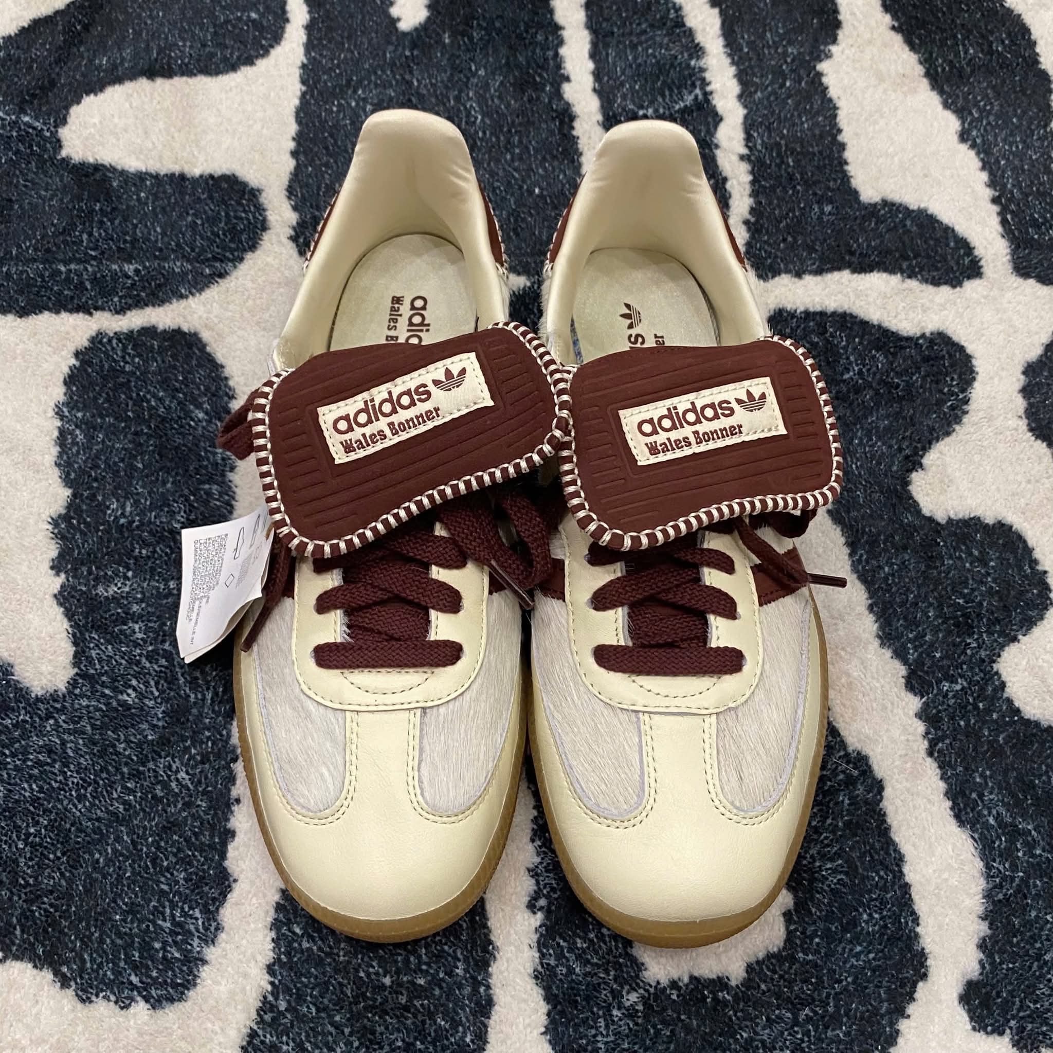 Wales Bonner × adidas Samba Pony Tonal Low "Cream White/Mystery Brown"