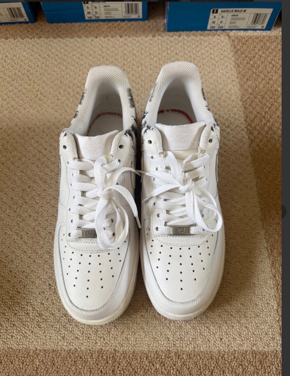 Supreme × COMME des GARCONS SHIRT × Nike Air Force 1 Low "White"