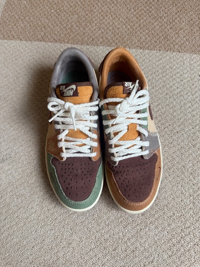 Zion Williamson × Nike Air Jordan 1 Low OG "Flax and Oil Green"