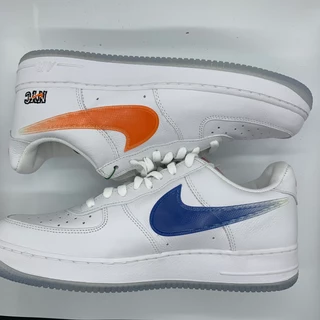 KITH × Nike Air Force 1 Low "White/Rush Blue/White/Brilliant Orange"