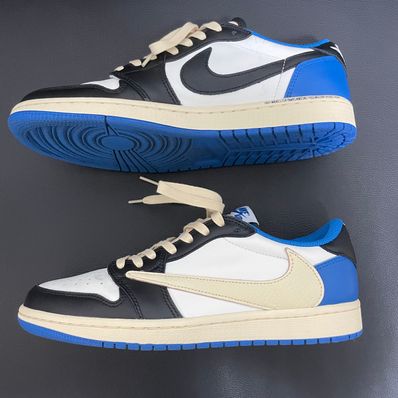 Travis Scott × fragment design × Nike Air Jordan 1 Low OG SP "Military Blue"