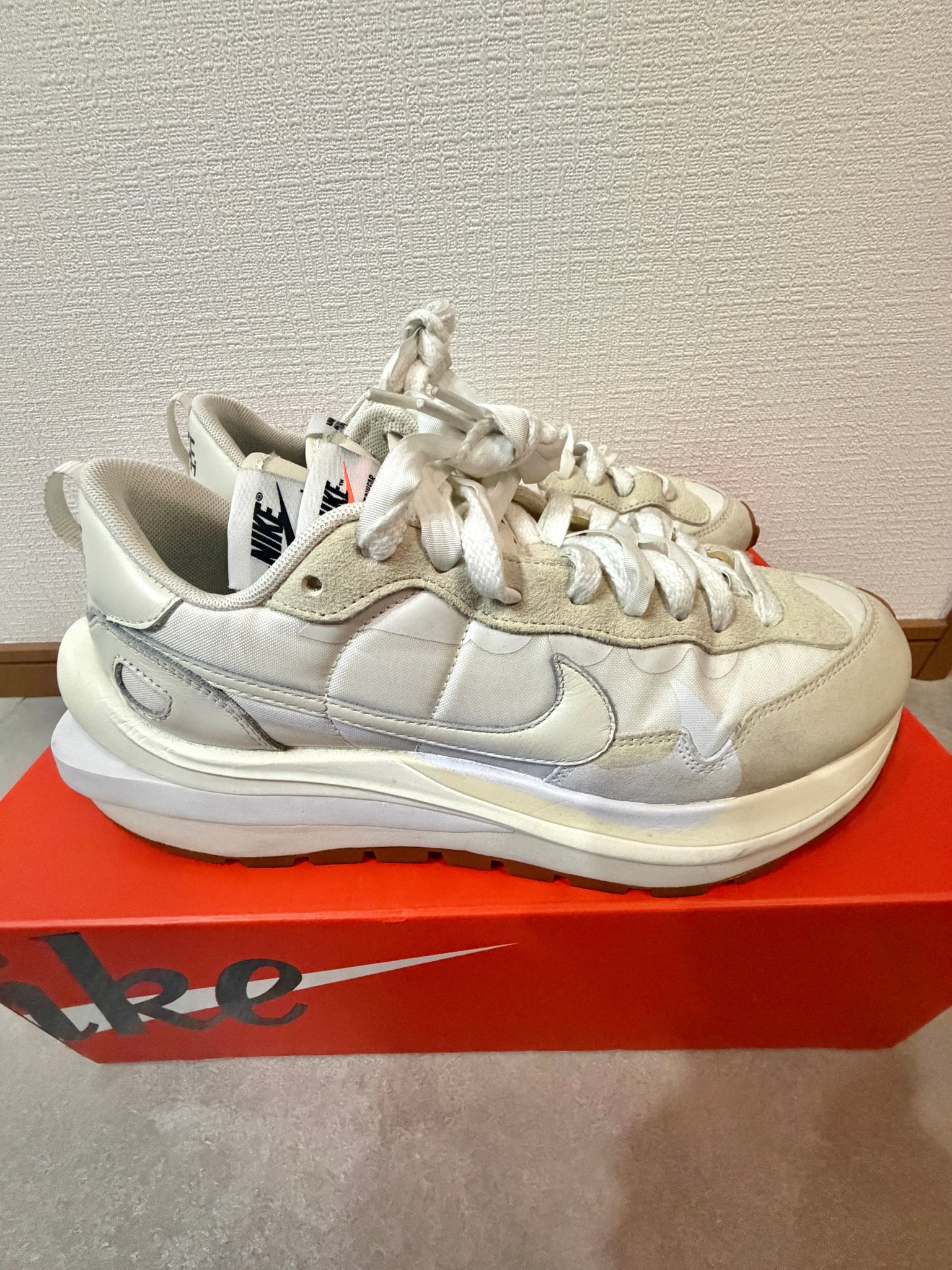 sacai × Nike Vapor Waffle "White Gum"
