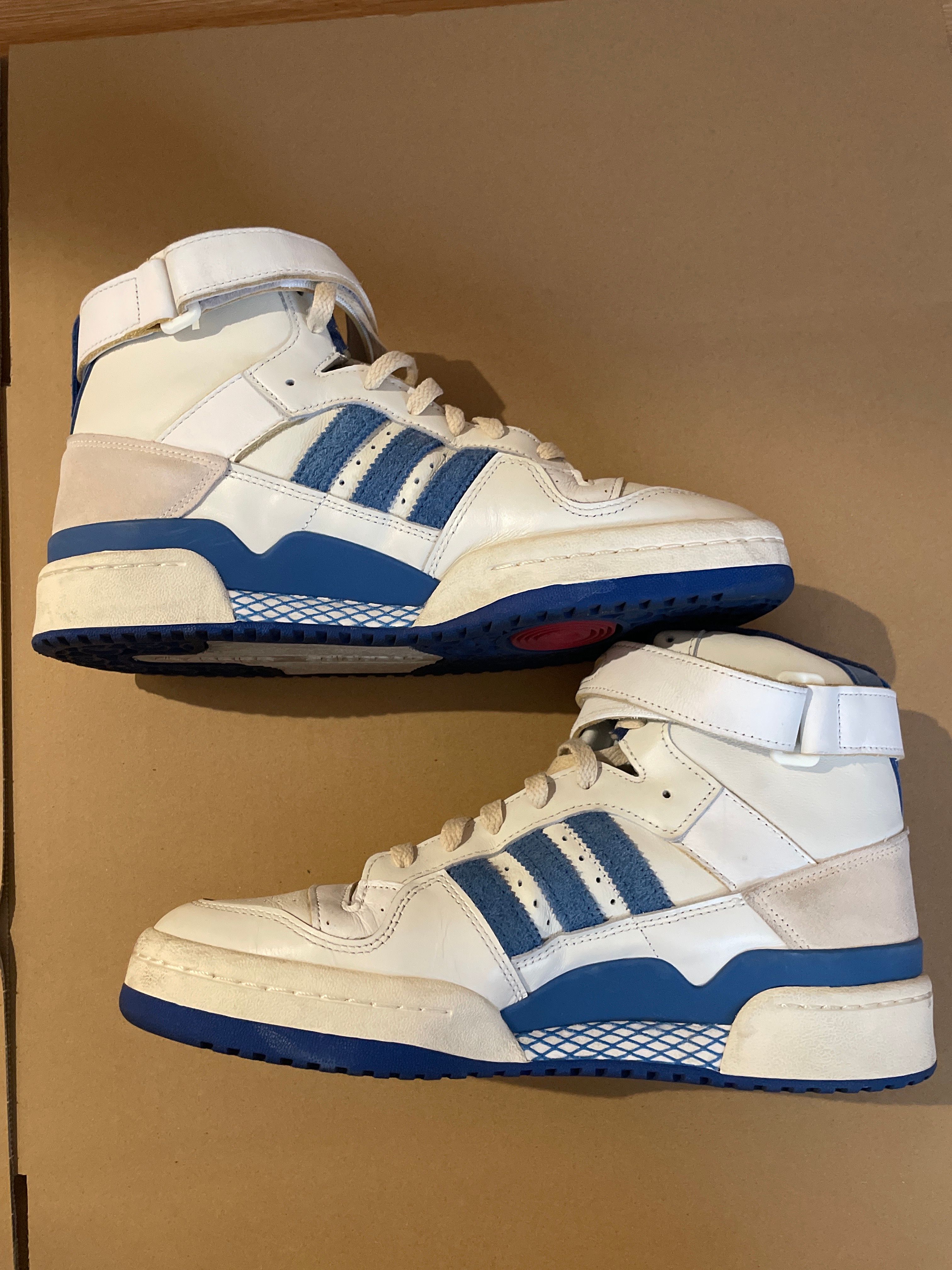 adidas Forum 84 High Blue Thread "Off White-Bright Blue/Footwear White"