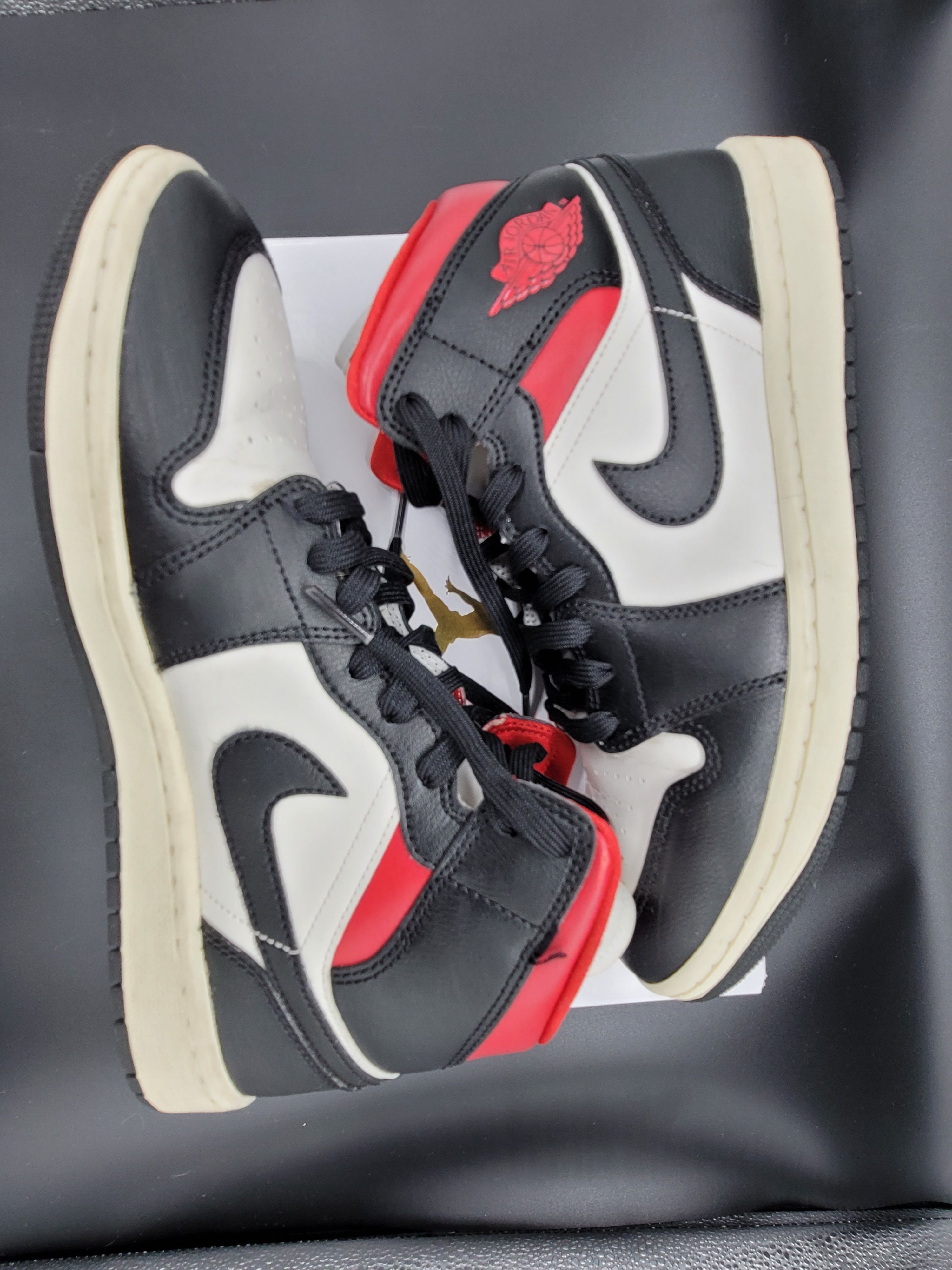 Nike Women's Air Jordan 1 Mid "Black/Gym Red"