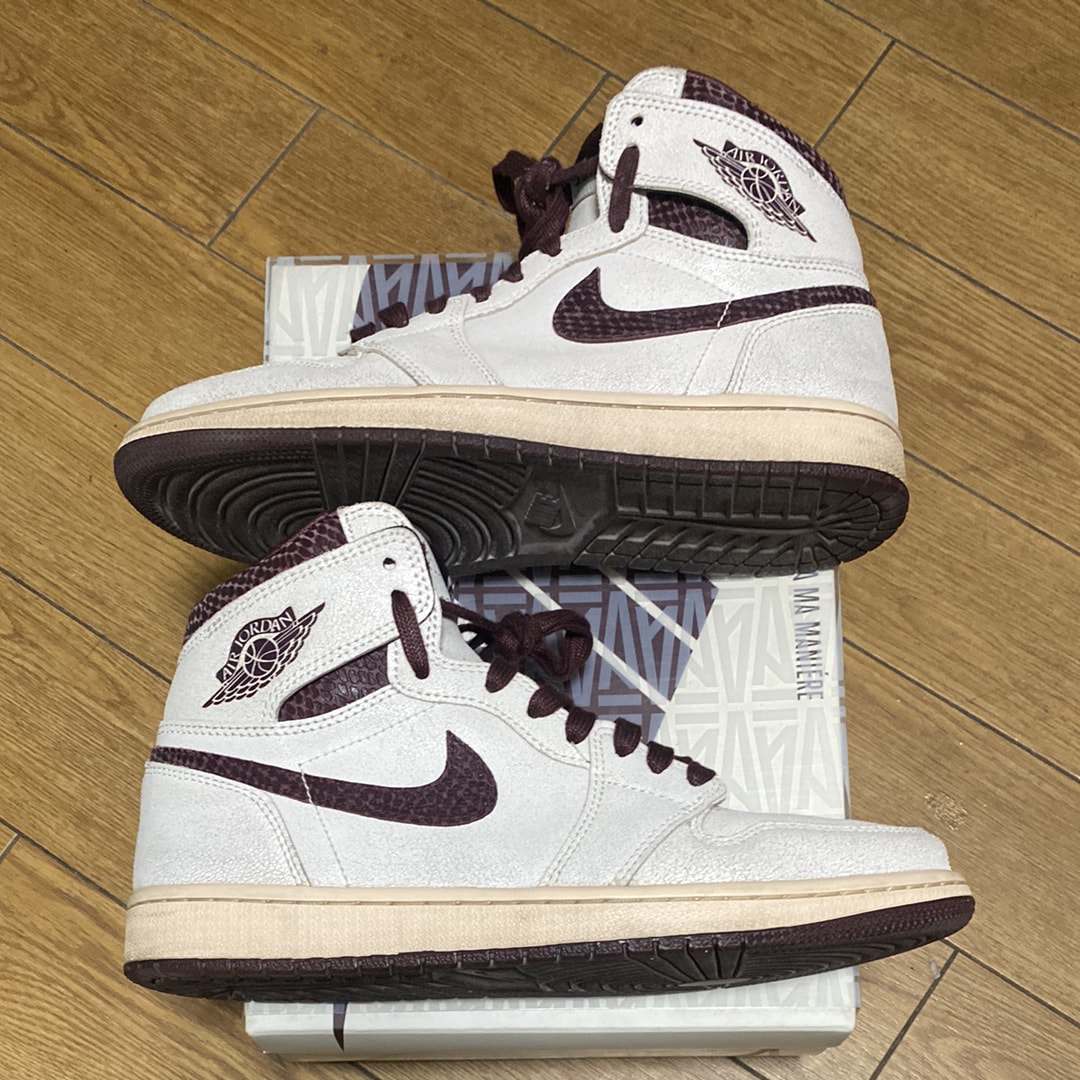A Ma Maniere × Nike Air Jordan 1 Retro High OG "Sail and Burgundy"