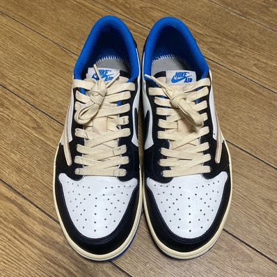 Travis Scott × fragment design × Nike Air Jordan 1 Low OG SP "Military Blue"
