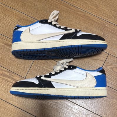 Travis Scott × fragment design × Nike Air Jordan 1 Low OG SP "Military Blue"