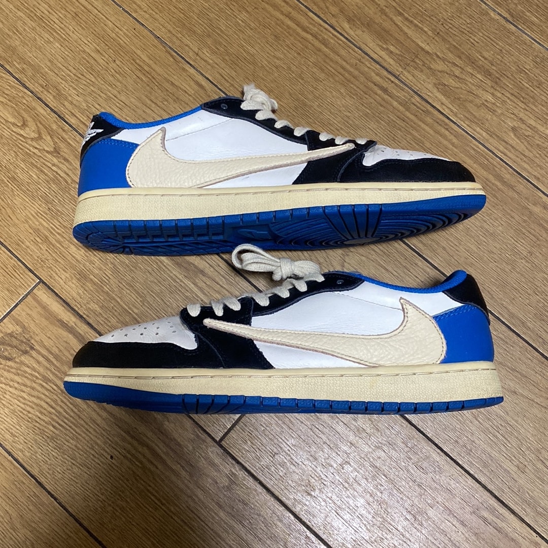 Travis Scott × fragment design × Nike Air Jordan 1 Low OG SP "Military Blue"