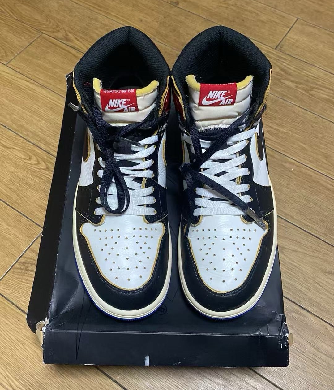 fragment design × UNION × Nike Air Jordan 1 High OG "Black/Varsity Red"