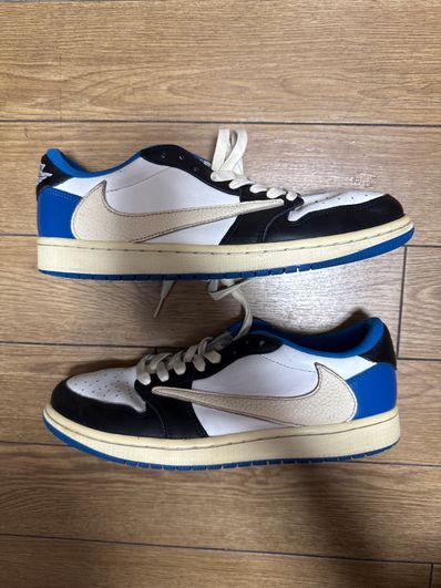 Travis Scott × fragment design × Nike Air Jordan 1 Low OG SP "Military Blue"