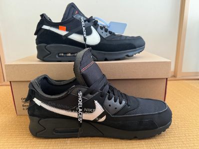 Off-White × Nike Air Max 90 "Black/Black-Cone-White"