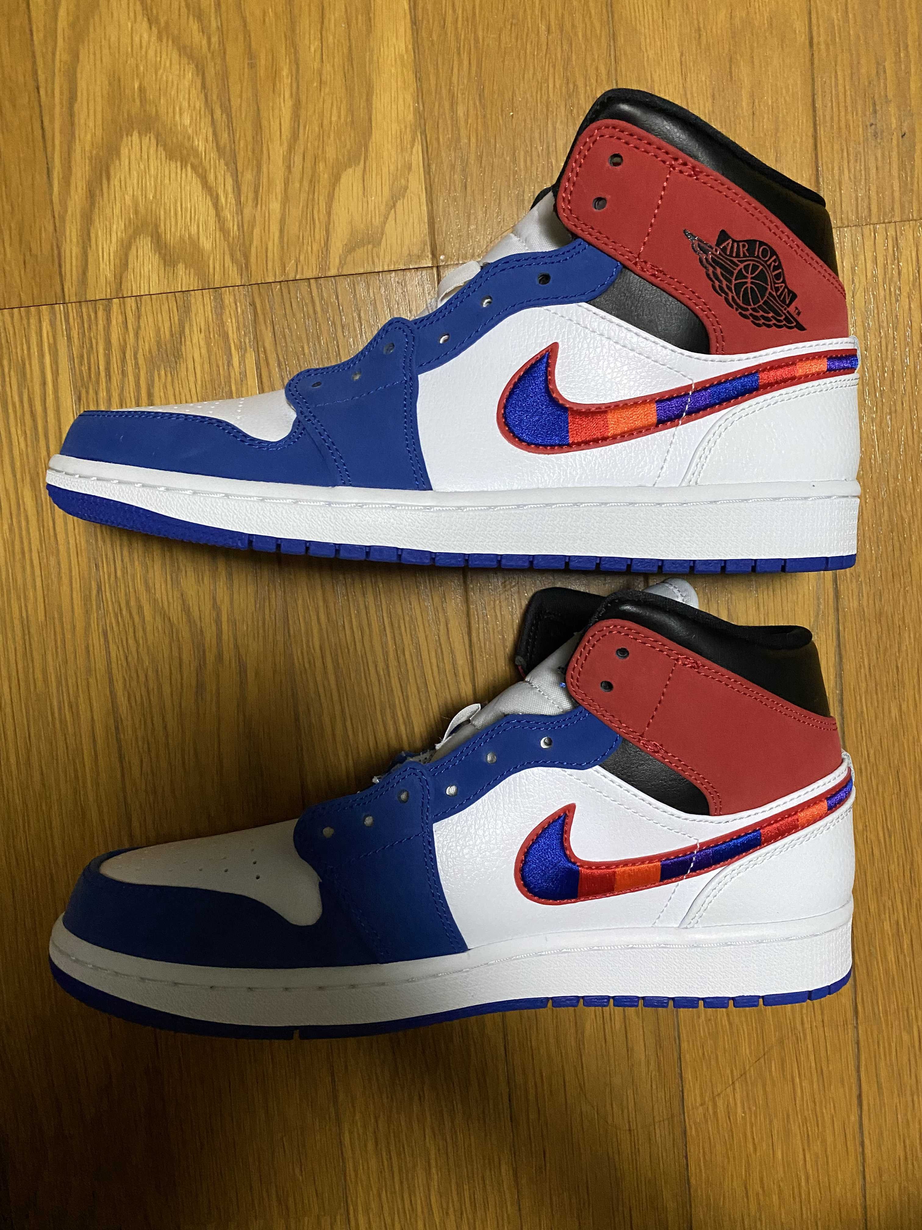 NIKE AIR JORDAN 1 MID "WHITE/BLUE/RED"